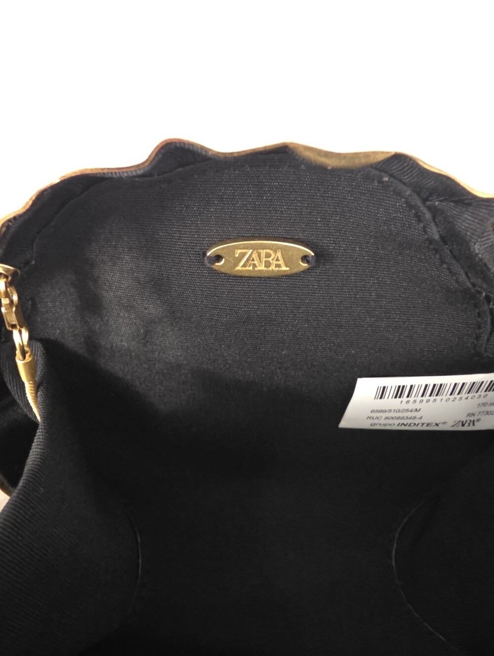 Zara Metallic Shell Clutch Purse Womens Gold Seashell Summer Beach NWOT NEW - Picture 7 of 7
